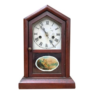 Late 1800s 8-Day Clock by the Ingraham and Co Clock Company (Bristol, Ct). For Sale