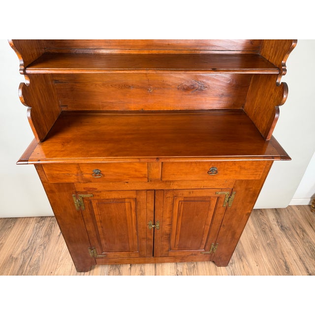 Pennsylvania or Mid-Atlantic Cherry Open Pewter Cupboard, Circa 1800 ...