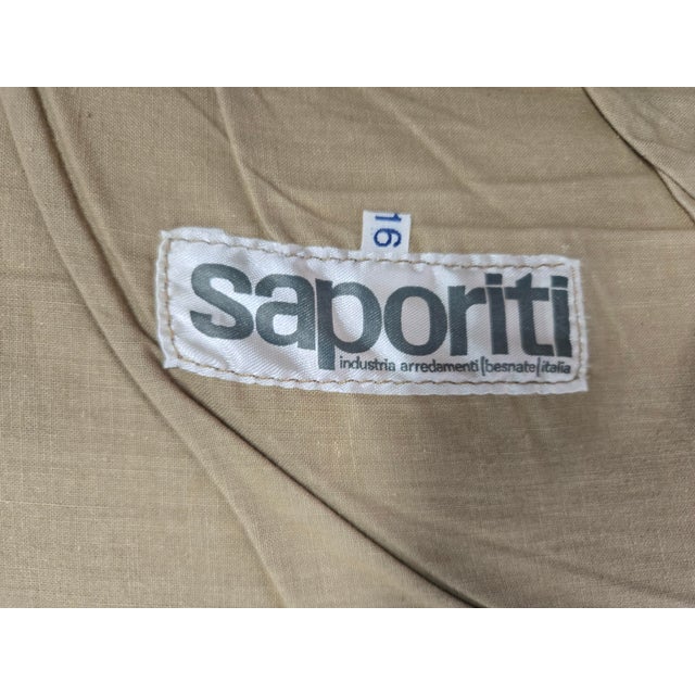 Metal Giovanni Offredi Leather Lounge Chairs for Saporiti Italy- A Pair For Sale - Image 7 of 10