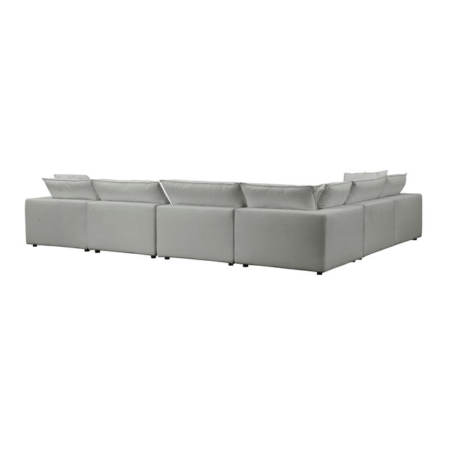 2020s Cali Slate 7-Piece Performance Fabric Modular Large Chaise Sectional For Sale - Image 5 of 7