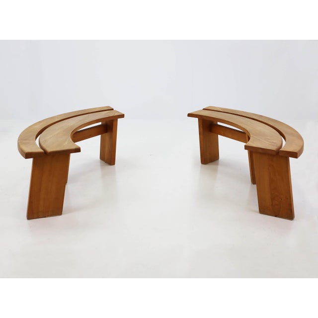 Pierre Chapo Model S38A Curved Benches by Pierre Chapo, France, 1965 For Sale - Image 4 of 14