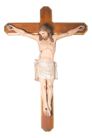 Large 18th-Century Wooden Crucifix