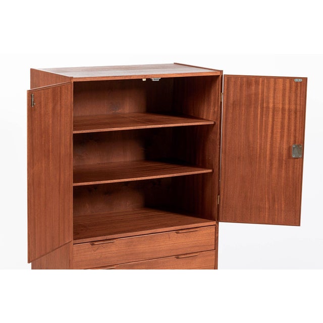 Mid Century Danish Teak Wood Storage or Bar Cabinet For Sale - Image 4 of 12