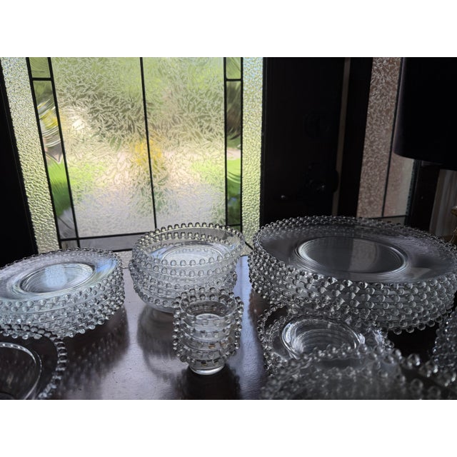 Vintage Bubble Glass Dinnerware Set & Entertaining - 99 pcs For Sale - Image 10 of 12