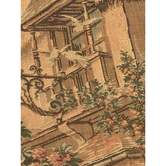 Brown Vintage Aubusson Jacquard Tapestry, 1960s For Sale - Image 8 of 18