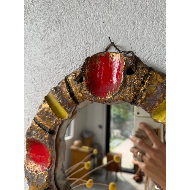 Vintage Ceramic Mirrors, 1950, Set of 2 For Sale - Image 3 of 18