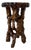 Vintage Organic Hand-Carved Mahogany Wood Plant Stand / Pedestal Table For Sale