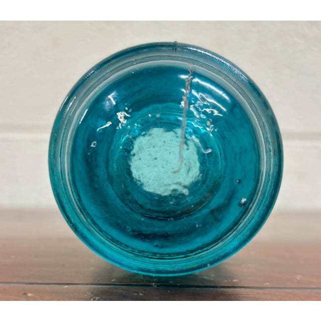 Aqua Vintage Hemingray 16 Aqua Teal Glass Insulator For Sale - Image 8 of 8