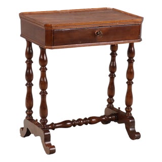 Walnut Work Table, Late 1800s For Sale