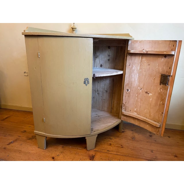 Dutch Corner Cupboard with Convex Doors, 1870s For Sale - Image 12 of 18