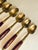 Mid-Century Modern Mid 20th Century Rosewood & Brass Desert Demitasse Spoons Set of 6 For Sale - Image 3 of 11