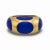 Metal Vintage French Blue Resin 18k Yellow Gold Ring, Size 5.5 For Sale - Image 7 of 7