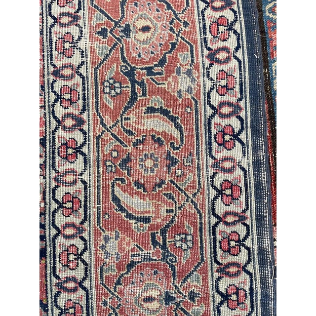 Green European Sized Antique Water-Garden Tabriz Pistachio Green Rug 7.8 x 12.8 For Sale - Image 8 of 14