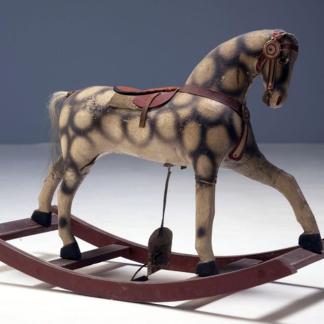 Antique Rocking Horse, Czechoslovakia, 1940s For Sale - Image 6 of 7