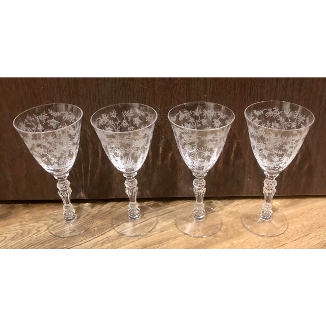 Mid-Century Modern Fostoria Chintz Cordial Glasses - Set of 4 For Sale - Image 3 of 6