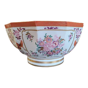 1900s Large Chinese Style Export Porcelain Bowl