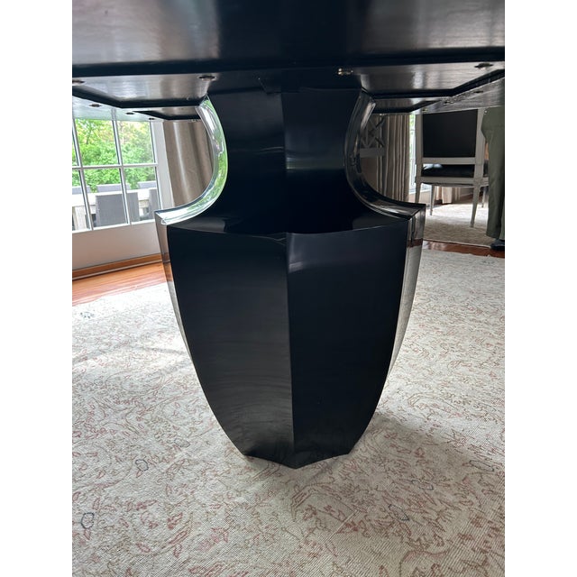 Black Sculptural Modern Tessellated Bone and Ebonized Wood Center Table by Oly For Sale - Image 8 of 10