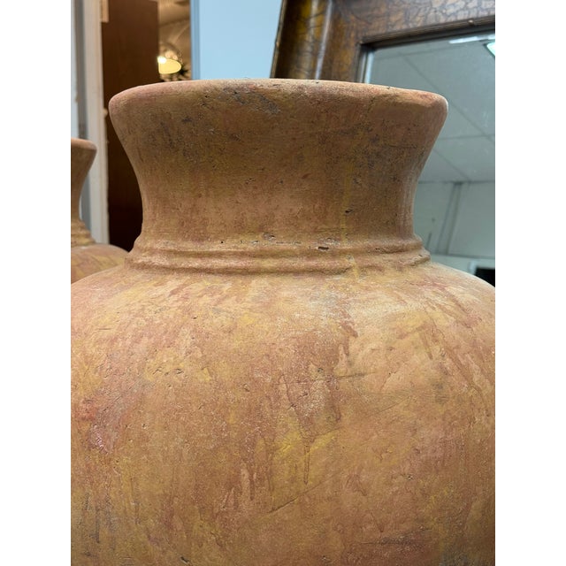 Italian Terra Cotta Outdoor/Indoor Pots, Pair For Sale - Image 11 of 12