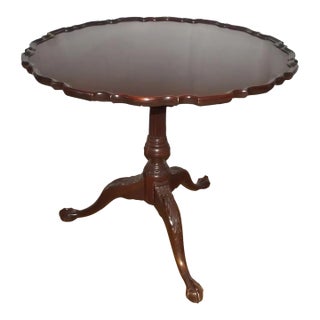 Vintage Baker Furniture Company "Georgian Style" Tilt Top Tea Table For Sale