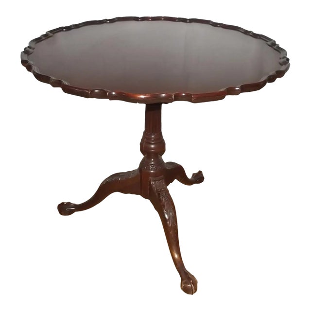 Vintage Baker Furniture Company "Georgian Style" Tilt Top Tea Table For Sale
