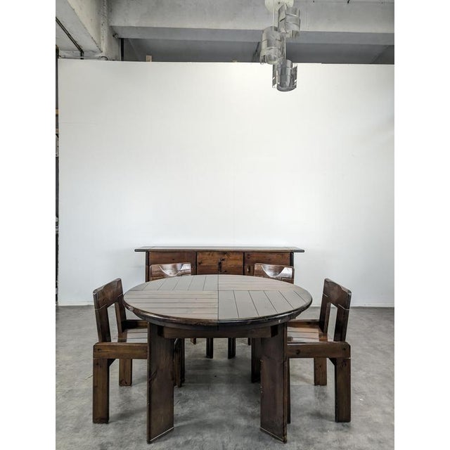 Brown Pine Chairs by Silvio Coppola, Set of 4 For Sale - Image 8 of 10