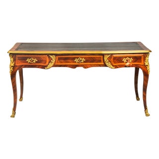 Louis XV Flat Desk with Oak Interiors, 1800s For Sale