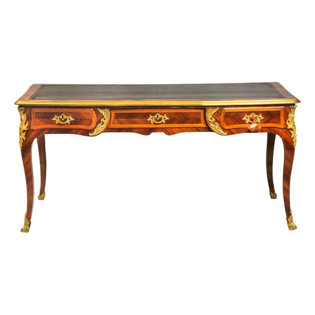 Louis XV Flat Desk with Oak Interiors, 1800s For Sale