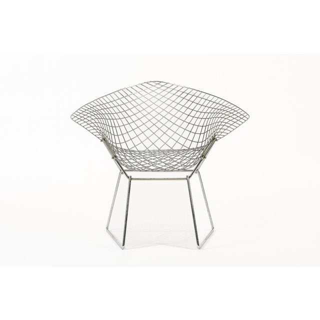 Mid Century Modern Silver Diamond Wire Lounge Chairs by Harry Bertoia for Knoll For Sale - Image 13 of 13