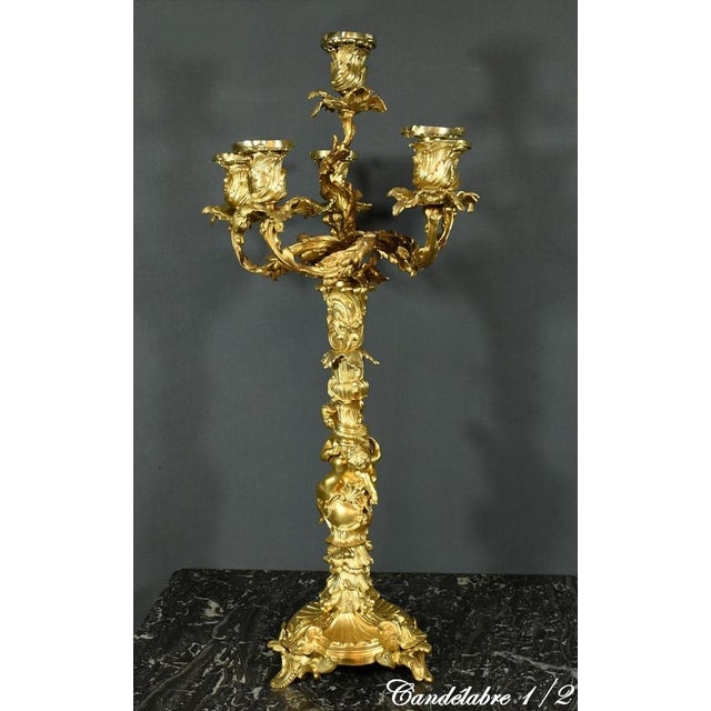 Napoleon III Bronze Candleholders, Set of 2 For Sale - Image 5 of 18