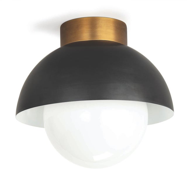 Metal Regina Andrew Montreux Steel Flush Mount, Oil Rubbed Bronze & Natural Brass For Sale - Image 7 of 7