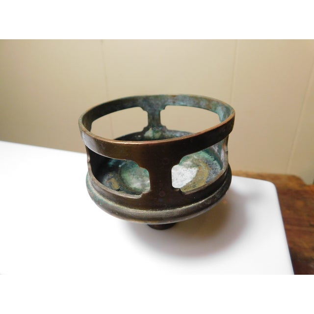 White Antique Opal Glass Bathroom Shelf With Brass Cups and Soap Dish For Sale - Image 8 of 18