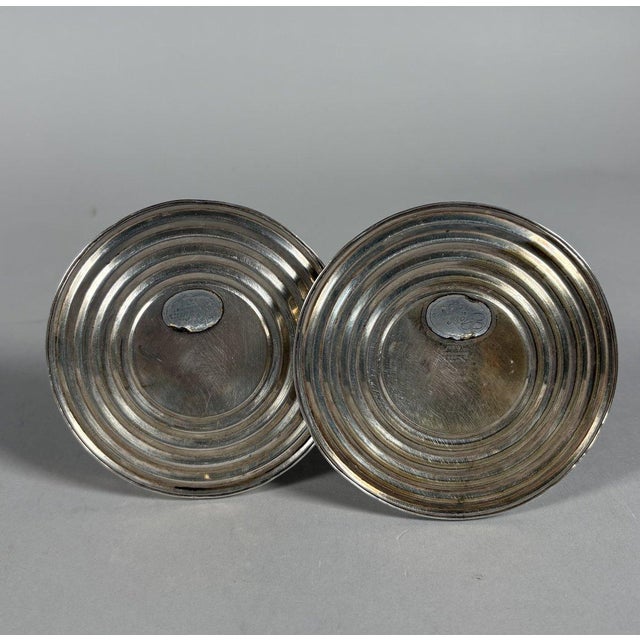 Pair of American 925 silver candlesticks For Sale - Image 4 of 5