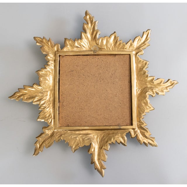 Vintage Italian Gilt Sunburst Mirror For Sale In Houston - Image 6 of 8