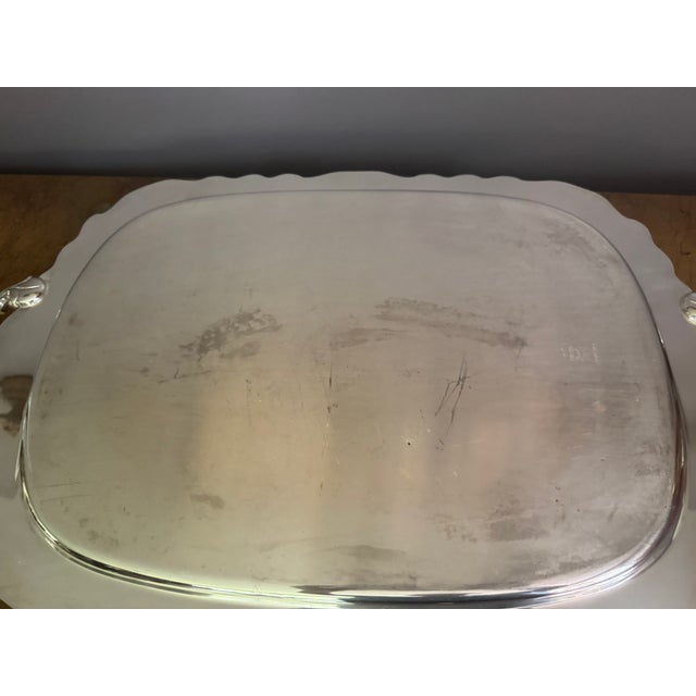 Vintage Silver-Plated Butler Tray in the "Countess" Pattern by the International Silver Company For Sale - Image 12 of 18