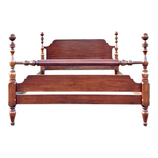 Henkel Harris Wild Black Cherry Cannonball Bed - Queen Size For Sale