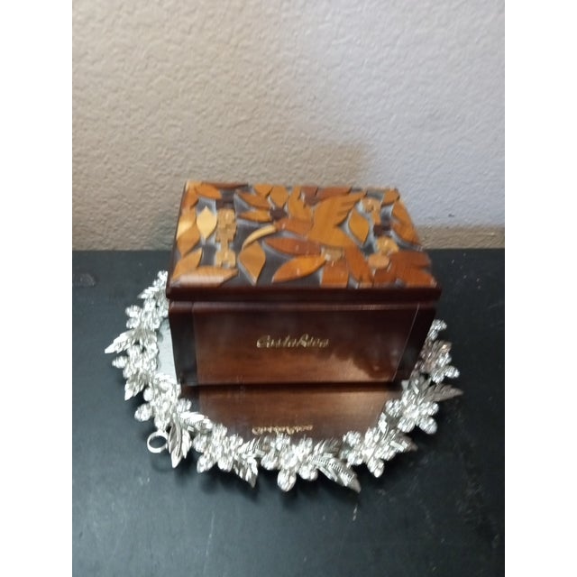 GORGEOUS Marquetry 2.5"x4.5" Souvenir Wooden Jewelry Box From Costa Rica This Wooden Souvenir Jewelry Box from Costa Rica...