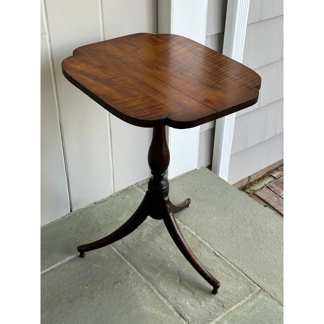Antique Tiger Maple Stand Side Table Chairish