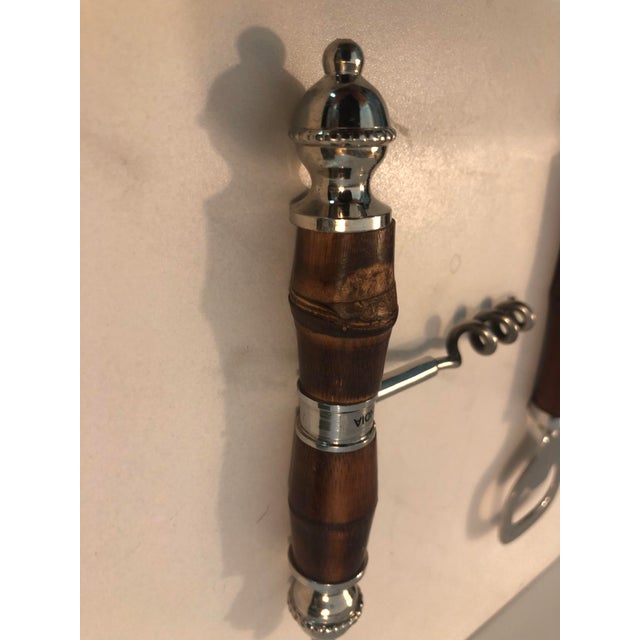 1970s Bamboo Corkscrew and Bottle Opener Barware Set - 2 pcs For Sale - Image 9 of 11