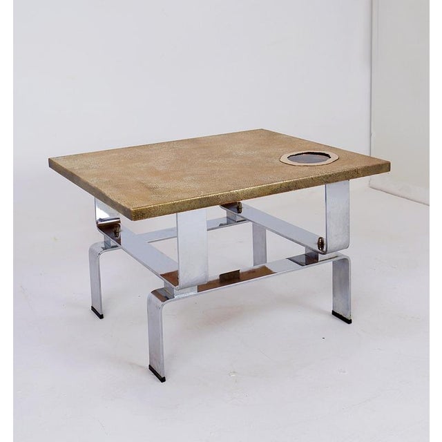 Acid-Etched Brass Coffee Table by Christian Krekels For Sale - Image 12 of 16