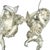 1990s Vintage Silver Cherub Angel Shelf Sitters Playing Horns – Pair For Sale - Image 5 of 6