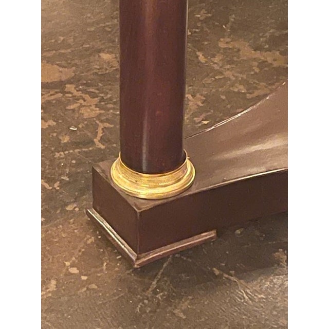 Traditional 19th C. French Empire Mahogany Center Table For Sale - Image 3 of 8