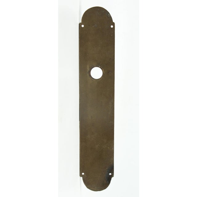 Art Deco Art Deco Beaded Bronze 10 In. Door Back Plate For Sale - Image 3 of 3