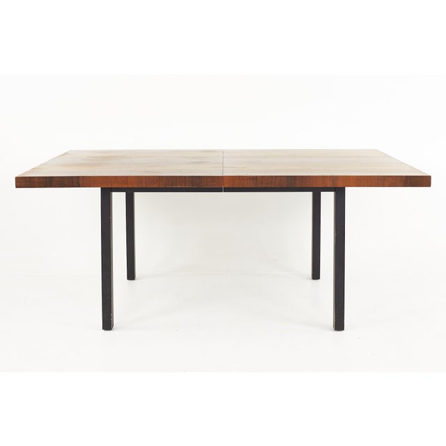 Milo Baughman for Directional Mid Century Multi-Wood Dining Table This table measures: 60 wide x 38 deep x 28.75 high,...