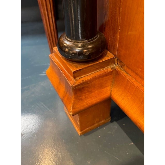 Wood 19th Century Walnut and Ebony Biedermeier Commode For Sale - Image 7 of 7