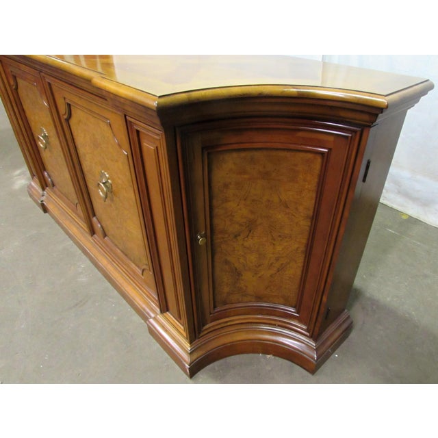 Vintage Traditional 80 In. Burled Wood Sideboard For Sale - Image 6 of 10