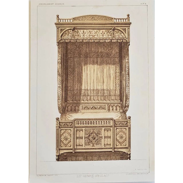 This is a set of 2 original French lithographs that feature Renaissance furniture. The designs are by Prignot and date to...