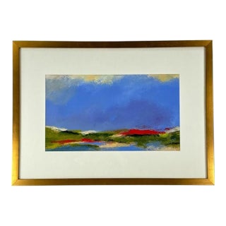 Colleen Sabo (American/Maryland 20th Century) Acrylic on Paper "Marshes of the Eastern Shore" For Sale