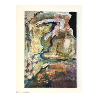 Contemporary Abstract Mixed Media Painting by CV Peterson For Sale