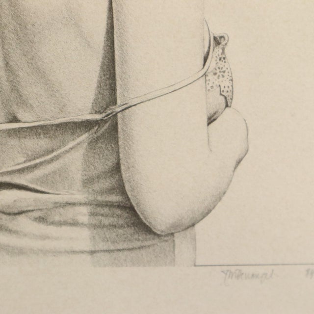 Roger Wittevrongel, Portrait of a Woman Numbered 79/99, 1984, Lithograph, Framed For Sale - Image 10 of 14