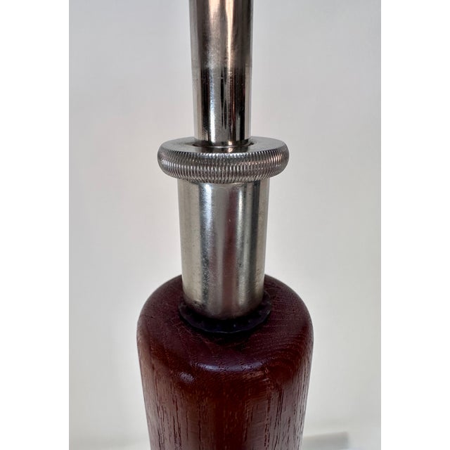 Beige Large Sculptural Height-Adjustable Floor Lamp in Teak from Domus, Germany, 1970s For Sale - Image 8 of 18